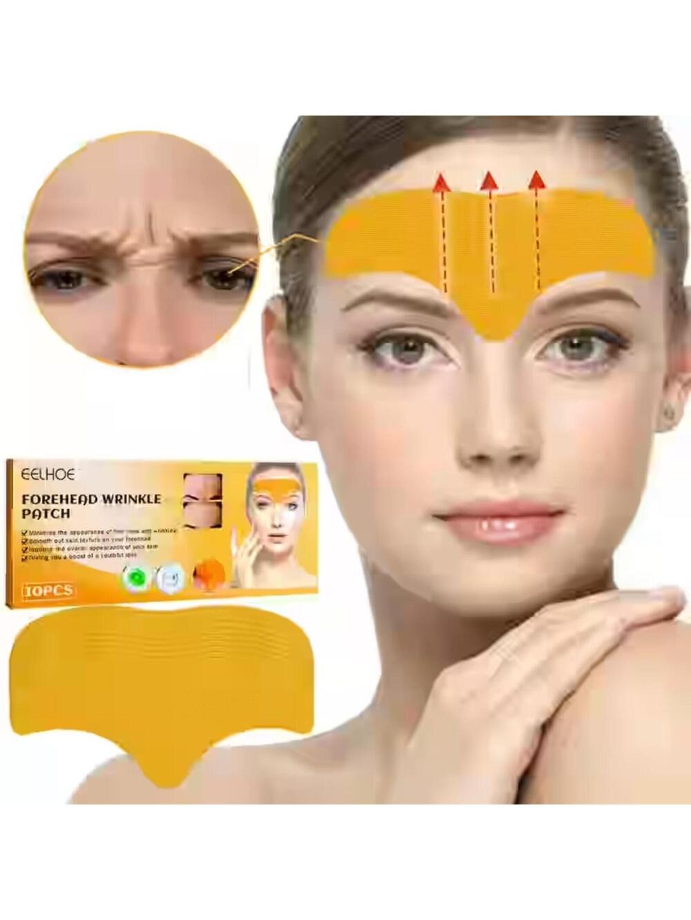 Forehead wrinkle, patches, collagen, smoothing